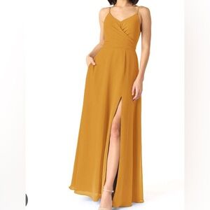 Azazie Citrina in Butterscotch Size 14